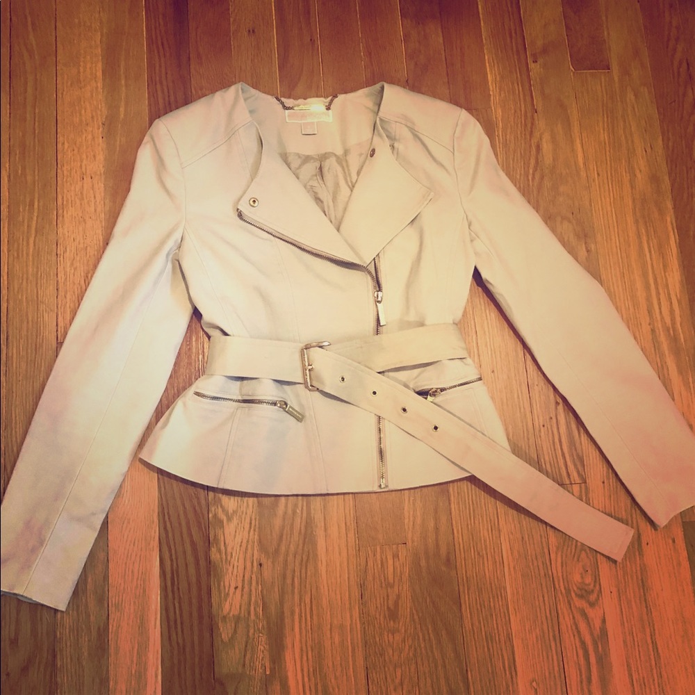 Michael Kors tan belted coat
